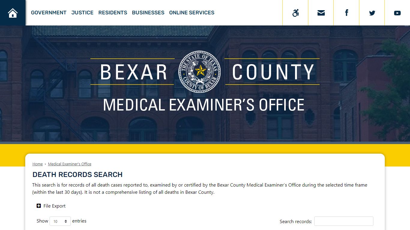 Medical Examiner's Office | Bexar County, TX - Official ...